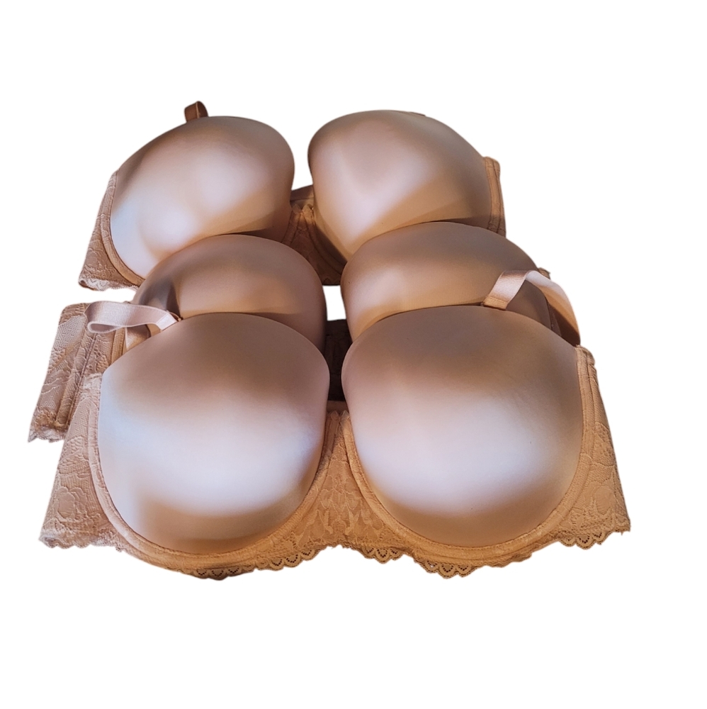 TORRID CURVE Rose Lined Underwire Comfort Bra Size 44DD x3 Preowned and New